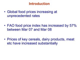 Responding to Rising Food Prices in Eastern and Southern Africa