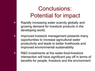 Swimming Upstream The Livestock – Water Nexus, November 2008