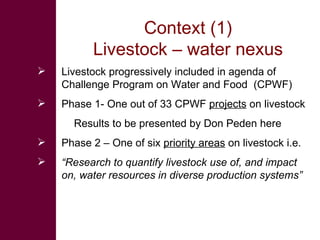 Swimming Upstream The Livestock – Water Nexus, November 2008
