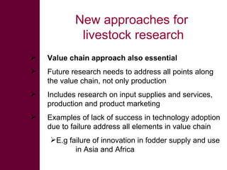 Future research needs to meet livestock development challenges