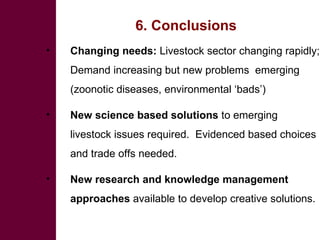 Future research needs to meet livestock development challenges