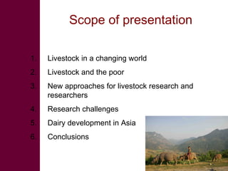 Future research needs to meet livestock development challenges