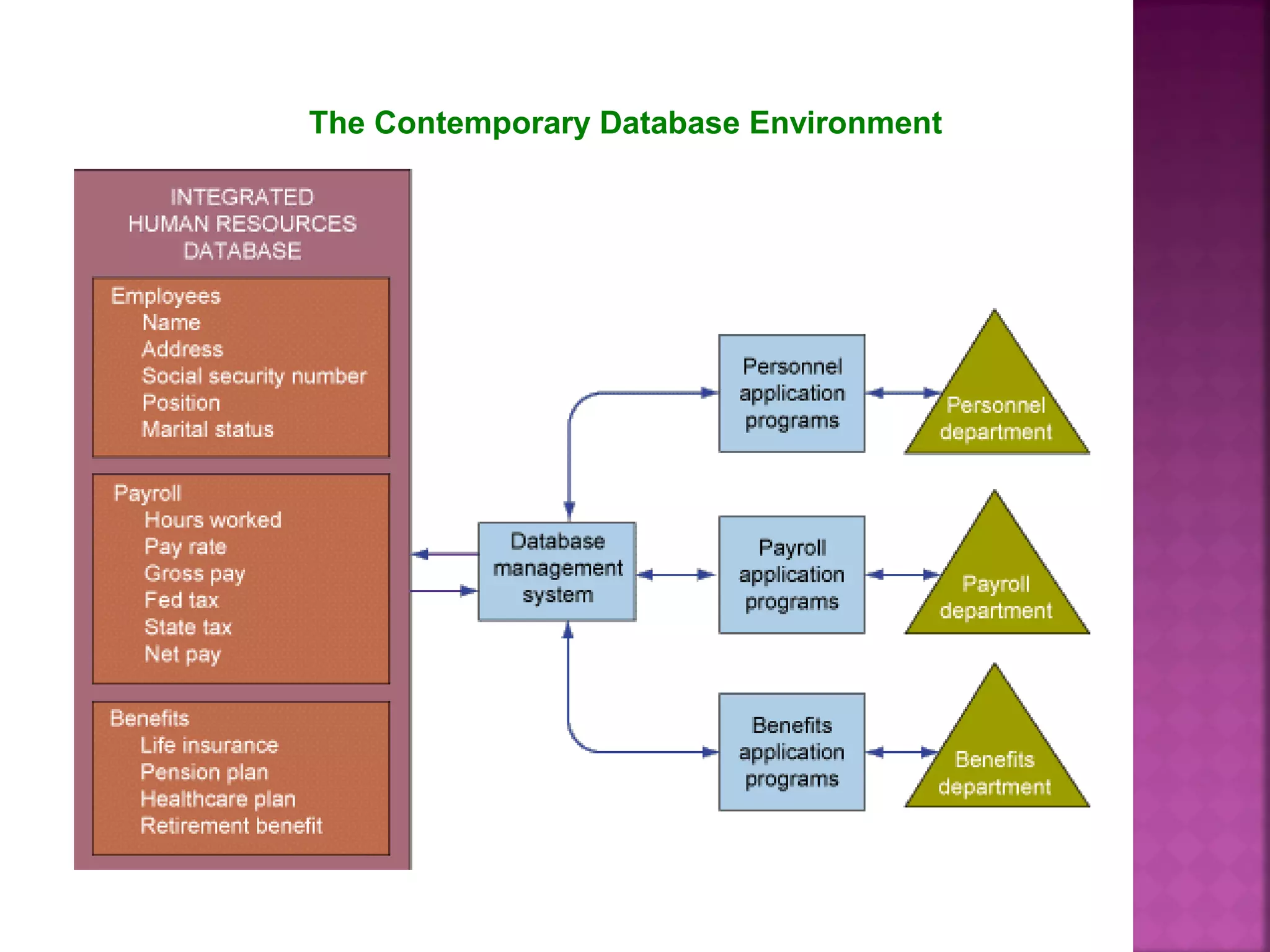 The Contemporary Database Environment
 