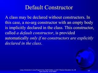 Java™ (OOP) - Chapter 8: "Objects and Classes" | PPT