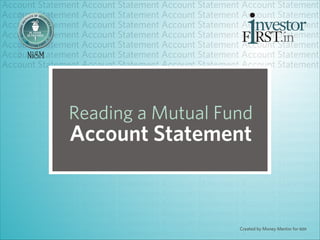 How to read MF Account Statement
