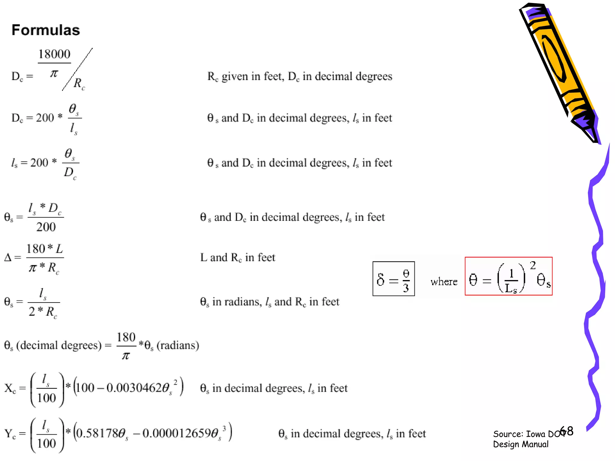 68Source: Iowa DOT
Design Manual
 