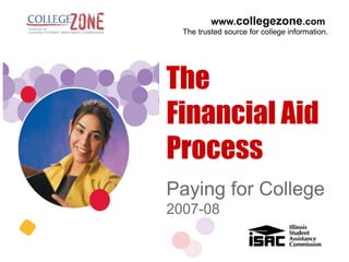 www.collegezone.com
  The trusted source for college information.




The
Financial Aid
Process
Paying for College
2007-08
 