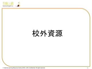 校外資源

© Internet Learning Resource Centre (ILRC). ILRC Confidential. All rights reserved.

11

 