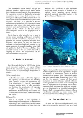 Underwater Communication through Medium Access Control | PDF