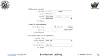 www.dadda.it roberto@dadda.it Excellence in usability 1st semester 2021-2022 102
 