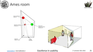 www.dadda.it roberto@dadda.it Excellence in usability 1st semester 2021-2022 25
Ames room
2
5
 
