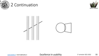 www.dadda.it roberto@dadda.it Excellence in usability 1st semester 2021-2022 83
2 Continuation
8
3
 