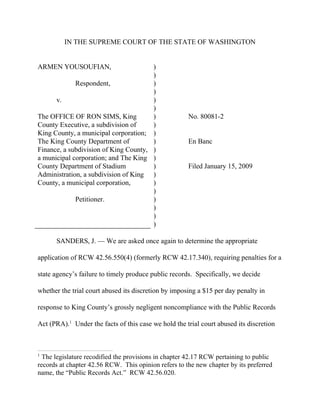 09 01 15 Yousouifian Vs King County Ron Sims In Washington Supreme Court  80081 2 | PDF
