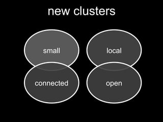 small local connected new clusters open 