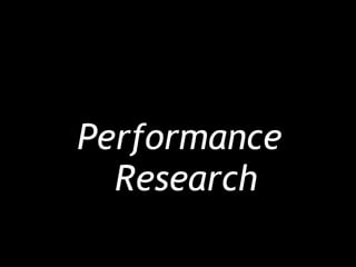 Performance Research 