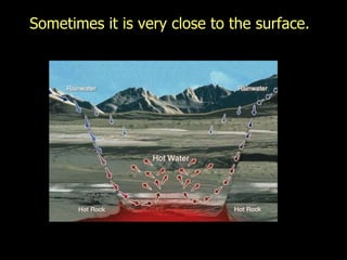 Sometimes it is very close to the surface. 