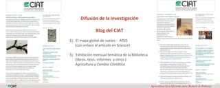 Disponibilidad, accessibilidad y aplicabilidad de los resultados de investigación de los Centros del Grupo Consultivo para la Investigación Agrícola Internacional (CGIAR)
