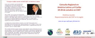 Disponibilidad, accessibilidad y aplicabilidad de los resultados de investigación de los Centros del Grupo Consultivo para la Investigación Agrícola Internacional (CGIAR)