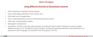 Availability, Accessibility and Applicability of CGIAR Research Results