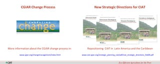 Availability, Accessibility and Applicability of CGIAR Research Results