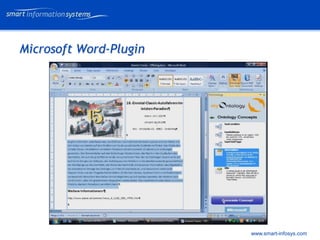 V e VERTRAULICH
                              rtraulich




Microsoft Word-Plugin




                        www.smart-infosys.com
 