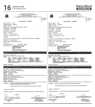 16   QUARtA-feiRA
     9 de novembro de 2011
                             Diário Oficial
                              GUARUJÁ
 