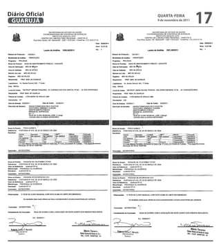 Diário Oficial
 GUARUJÁ
                 QUARtA-feiRA
                 9 de novembro de 2011
                                         17
 
