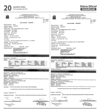 20   QUARtA-feiRA
     9 de novembro de 2011
                             Diário Oficial
                              GUARUJÁ
 