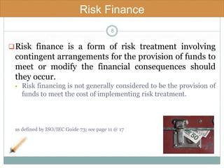 Define Risk Financing 09 14 - risk control - part 02 | PPTX