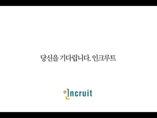 대기업을 고집하지 않는다면, 당신의 기호에 맞는 중소기업을
최우선으로 연결시켜주겠다. 참여하겠는가?
.Q
15%
85%
참여
불참
[조사개요]
조사대상 : 인크루트 대학생, 취업준비생 회원 469명
조사기간 : 2014년 11월10-17일
조사방법 : 이메일 설문조사
표본오차 : ±4.54%P(95% 신뢰수준)
 