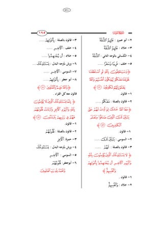 484
811
811
811
811
‫ﮌ‬e
2-: ‫عمرو‬ ‫أبو‬‫ﭫ‬‫ﭬ‬
3-: ‫خالد‬‫ﭬ‬‫ﭫ‬
4-: ‫الثان‬ ‫بالوجو‬ ‫الكسائ‬‫ﭬ‬
5-: ‫خلف‬‫ﭦ‬‫ﭥ‬.....
‫ﮋ‬‫ﭱ‬‫ﭰ‬‫ﭯ‬‫ﭮ‬
‫ﭳ‬‫ﭲ‬‫ﭶ‬‫ﭵ‬‫ﭴ‬
‫ﭺ‬‫ﭹ‬‫ﭸ‬‫ﭷ‬‫ﮊ‬
8-.‫قالون‬
2-: ‫بالصلة‬ ‫قالون‬‫ﭳ‬.....
‫ﮋ‬‫ﮁ‬‫ﮀ‬‫ﭿ‬‫ﭾ‬‫ﭽ‬‫ﭼ‬‫ﭻ‬
‫ﮆ‬‫ﮅ‬‫ﮄ‬‫ﮃ‬‫ﮂ‬
‫ﮈ‬‫ﮇ‬‫ﮊ‬
8-.‫قالون‬
2-: ‫السوس‬‫ﮃ‬‫ﮂ‬.....
3-: ‫بالصلة‬ ‫قالون‬‫ﮀ‬.....
‫ﮋ‬‫ﮍ‬‫ﮌ‬‫ﮋ‬‫ﮊ‬‫ﮉ‬
‫ﮒ‬‫ﮑ‬‫ﮐ‬‫ﮏ‬‫ﮎ‬
‫ﮔ‬‫ﮓ‬‫ﮊ‬
8-. ‫قالون‬
2-: ‫خالد‬‫ﮔ‬‫ﮓ‬
3-: ‫بالصلة‬ ‫قالون‬‫ﮒ‬.....
4-: ‫خلف‬‫ﮏ‬.....
5-: ‫خالد‬‫ﮑ‬‫ﮐ‬.....
6-: ‫البدل‬ ‫بأوجو‬ ‫ورش‬‫ﮊ‬...
7-: ‫السوس‬‫ﮏ‬.....
8-: ‫جعفر‬ ‫أبو‬‫ﮒ‬.....
‫ﮋ‬‫ﮘ‬‫ﮗ‬‫ﮖ‬‫ﮕ‬‫ﮊ‬
. ‫ا‬‫ر‬‫الق‬ ‫كل‬‫معو‬ ‫قالون‬
‫ﮋ‬‫ﮝ‬‫ﮜ‬‫ﮛ‬‫ﮚ‬‫ﮙ‬
‫ﮢ‬‫ﮡ‬‫ﮠ‬‫ﮟ‬‫ﮞ‬
‫ﮧ‬‫ﮦ‬‫ﮥ‬‫ﮤ‬‫ﮣ‬‫ﮊ‬
8-.‫قالون‬
2-: ‫بالصلة‬ ‫قالون‬‫ﮢ‬
3-:‫حمزة‬‫ﮠ‬
4-: ‫البدل‬ ‫بأوجو‬ ‫ورش‬‫ﮚ‬
5-: ‫السوس‬‫ﮏ‬
6-:‫أبوجعفر‬‫ﮢ‬
‫ﰈ‬‫ﰇ‬‫ﰆ‬‫ﰅ‬
 