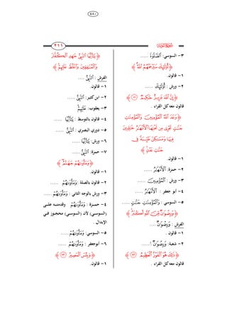 484
188
188
188
188
‫ﮌ‬e
3-: ‫السوس‬‫ﮝ‬.....
‫ﮋ‬‫ﮧ‬‫ﮦ‬‫ﮥ‬‫ﮤ‬‫ﮊ‬
8-.‫قالون‬
2-: ‫ورش‬‫ﮤ‬.....
‫ﮋ‬‫ﮬ‬‫ﮫ‬‫ﮪ‬‫ﮩ‬‫ﮨ‬‫ﮊ‬
. ‫ا‬‫ر‬‫الق‬ ‫كل‬‫معو‬ ‫قالون‬
‫ﮋ‬‫ﮰ‬‫ﮯ‬‫ﮮ‬‫ﮭ‬
‫ﯗ‬‫ﯖ‬‫﮴‬‫﮳‬‫﮲‬‫ﮱ‬
‫ﯛ‬‫ﯚ‬‫ﯙ‬‫ﯘ‬
‫ﯞ‬‫ﯝ‬‫ﯜ‬‫ﮊ‬
8-.‫قالون‬
2-:‫حمزة‬‫ﯖ‬.....
3-: ‫ورش‬‫ﮯ‬.....
4-: ‫جعفر‬ ‫أبو‬‫ﯖ‬.....
5-: ‫السوس‬‫ﮱ‬‫ﮰ‬.....
‫ﮋ‬‫ﯣ‬‫ﯢ‬‫ﯡ‬‫ﯠ‬‫ﯟ‬‫ﮊ‬
‫الفرش‬:‫ﯟ‬....
8-. ‫قالون‬
2-:‫شعبة‬‫ﯟ‬.....ً
‫ﮋ‬‫ﯥ‬‫ﯤ‬‫ﯨ‬‫ﯧ‬ ‫ﯦ‬‫ﮊ‬
. ‫ا‬‫ر‬‫الق‬ ‫كل‬‫معو‬ ‫قالون‬
‫ﮋ‬‫ﭔ‬‫ﭓ‬‫ﭒ‬‫ﭑ‬
‫ﭘ‬‫ﭗ‬‫ﭖ‬‫ﭕ‬‫ﮊ‬
‫الفرش‬:‫ﭒ‬....
8-.‫قالون‬
2-‫كثي‬‫ابن‬‫ـ‬:‫ر‬‫ﭒ‬.....
3-:‫يعقوب‬‫ﭘ‬‫ﭗ‬
4-: ‫بالتوسط‬ ‫قالون‬‫ﭑ‬.....
5-: ‫البصري‬ ‫دوري‬‫ﭒ‬.....
6-:‫ورش‬‫ﭑ‬.....
7-‫حمزة‬:‫ﭒ‬.....
‫ﮋ‬‫ﭛ‬‫ﭚ‬‫ﭙ‬‫ﮊ‬
8-.‫قالون‬
2-: ‫بالصلة‬ ‫قالون‬‫ﭙ‬.....
3-: ‫الثان‬ ‫بالوجو‬ ‫ورش‬‫ﭙ‬.....
4-: ‫ـزة‬‫ـ‬‫ـ‬‫ـ‬‫ـ‬‫م‬‫ح‬‫ﭙ‬‫ـى‬‫ـ‬‫ـ‬‫ـ‬‫ـ‬‫ل‬‫ع‬ ‫ـو‬‫ـ‬‫ـ‬‫ـ‬‫ـ‬‫ت‬‫وقدم‬
(‫ـ‬‫ـ‬‫ـ‬‫ـ‬‫س‬‫السو‬)‫ألن‬(‫ـ‬‫ـ‬‫ـ‬‫ـ‬‫س‬‫السو‬)‫ـ‬‫ـ‬‫ـ‬‫ـ‬‫ف‬ ‫ـوز‬‫ـ‬‫ـ‬‫ـ‬‫ج‬ِ‫م‬
. ‫اإلبدال‬
5-: ‫السوس‬‫ﭙ‬.....
6-: ‫أبوجعفر‬‫ﭙ‬.....
‫ﮋ‬‫ﭞ‬‫ﭝ‬‫ﭜ‬‫ﮊ‬
8-.‫قالون‬
 