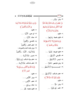 38
282
181
181
2-: ‫ورش‬‫ﭜ‬.....
‫ﮋ‬‫ﭤ‬‫ﭣ‬‫ﭢ‬‫ﭡ‬‫ﭠ‬‫ﭟ‬
‫ﭩ‬‫ﭨ‬‫ﭧ‬‫ﭦ‬‫ﭥ‬
‫ﭮ‬‫ﭭ‬‫ﭬ‬‫ﭫ‬‫ﭪ‬‫ﮊ‬
8-. ‫قالون‬
2-: ‫بالصلة‬ ‫قالون‬‫ﭩ‬.....
‫ﮋ‬‫ﭴ‬‫ﭳ‬‫ﭲ‬ ‫ﭱ‬‫ﭰ‬‫ﭯ‬
‫ﭸ‬‫ﭷ‬‫ﭶ‬‫ﭵ‬‫ﮊ‬
8-. ‫قالون‬
2-: ‫التوسط‬ ‫قالون‬‫ﭰ‬.....
3-: ‫الكسائ‬‫ﭳ‬.....
4-: ‫يس‬‫ر‬‫إد‬‫ﭳ‬‫ﭲ‬.....
5-: ‫ين‬ ‫بالوج‬ ‫ورش‬‫ﭰ‬.....
6-:‫ـزة‬‫ـ‬‫ـ‬‫ـ‬‫ـ‬‫ـ‬‫ـ‬‫ـ‬‫ـ‬‫ـ‬‫ـ‬‫ـ‬‫ـ‬‫ـ‬‫ـ‬‫ـ‬‫ـ‬‫ـ‬‫ـ‬‫ـ‬‫ـ‬‫ـ‬‫ـ‬‫ـ‬‫ـ‬‫ـ‬‫ـ‬‫ـ‬‫ـ‬‫ـ‬‫ـ‬‫ـ‬‫ـ‬‫ـ‬‫ـ‬‫ـ‬‫ـ‬‫ـ‬‫ـ‬‫ـ‬‫ـ‬‫ـ‬‫ـ‬‫ـ‬‫م‬‫ح‬‫ﭳ‬‫ﭲ‬.....
7-: ‫بالسكت‬ ‫خلف‬‫ﭳ‬‫ﭲ‬.....
‫ﮋ‬‫ﭾ‬‫ﭽ‬‫ﭼ‬‫ﭻ‬‫ﭺ‬‫ﭹ‬‫ﮊ‬
8-‫قالون‬.
2-: ‫ورش‬‫ﭼ‬.....
3-: ‫خلف‬‫ﭺ‬‫ﭹ‬.....
‫ﮋ‬‫ﮄ‬‫ﮃ‬‫ﮂ‬ ‫ﮁ‬‫ﮀ‬‫ﭿ‬
‫ﮈ‬‫ﮇ‬‫ﮆ‬‫ﮅ‬‫ﮊ‬
8-.‫قالون‬
2-: ‫عمرو‬ ‫أبو‬‫ﮆ‬.....
3-: ‫ـالد‬‫خ‬‫ﮆ‬.....
4-: ‫الكسائ‬‫ﮈ‬‫ﮇ‬
5-‫ا‬ ‫خلف‬: ‫لعاشر‬‫ﮈ‬‫ﮇ‬
6-: ‫ات‬‫ر‬‫ي‬‫ر‬ِ‫والت‬ ‫البدل‬ ‫بأوجو‬ ‫ورش‬
‫ﮄ‬‫ﮃ‬...‫ﮆ‬...‫ﮈ‬‫ﮇ‬
7-: ‫يس‬‫ر‬‫إد‬‫ﮄ‬‫ﮃ‬.....
8-:‫السكت‬ ‫بترك‬ ‫خلف‬‫ﮀ‬‫ﭿ‬..
9-: ‫بالسكت‬ ‫خلف‬‫ﮄ‬‫ﮃ‬.....
‫ﮋ‬‫ﮏ‬‫ﮎ‬‫ﮍ‬ ‫ﮌ‬‫ﮋ‬‫ﮊ‬‫ﮉ‬
‫ﮑ‬‫ﮐ‬‫ﮊ‬
8-. ‫قالون‬
2-: ‫ورش‬‫ﮌ‬.....
3-: ‫خلف‬‫ﮌ‬.....
4-: ‫خالد‬‫ﮎ‬‫ﮍ‬.....
5-: ‫بالصلة‬ ‫قالون‬‫ﮊ‬.....
 