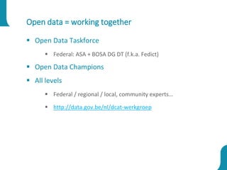 Belgian governments and open data: what's happening at the federal and regional level?