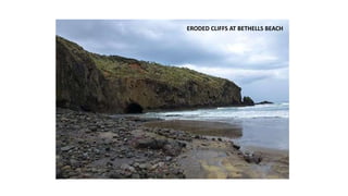 ERODED CLIFFS AT BETHELLS BEACH
 