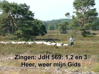 Zingen: JdH 569: 1,2 en 3Zingen: JdH 569: 1,2 en 3
Heer, weer mijn GidsHeer, weer mijn Gids
 