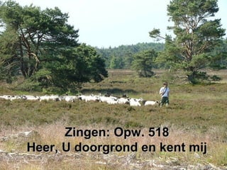 Zingen: Opw. 518Zingen: Opw. 518
Heer, U doorgrond en kent mijHeer, U doorgrond en kent mij
 