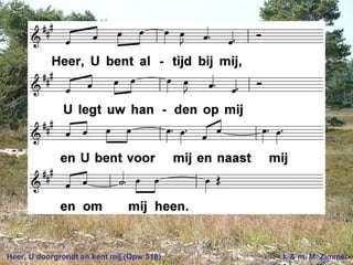 Heer, U doorgrondt en kent mij (Opw 518) t. & m. M. Zimmer
 