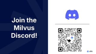 6 | © Copyright 2024 Zilliz
6
Join the
Milvus
Discord!
 
