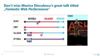 36 @peakaceag pa.ag
Don‘t miss Monica Dinculescu‘s great talk titled
„Fontastic Web Performance“
Watch the full talk: https://pa.ag/2qf6hvK
 