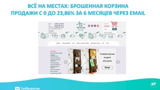 ВСЁ НА МЕСТАХ: БРОШЕННАЯ КОРЗИНА
ПРОДАЖИ С 0 ДО 23,86% ЗА 6 МЕСЯЦЕВ ЧЕРЕЗ EMAIL
 