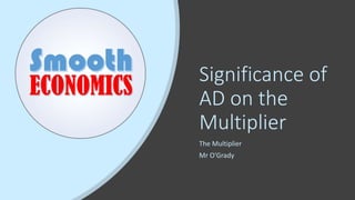 Significance of
AD on the
Multiplier
The Multiplier
Mr O’Grady
 