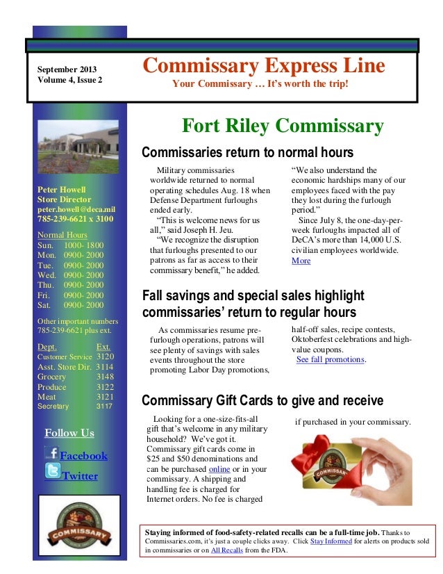 September 2013 Fort Riley Express Line