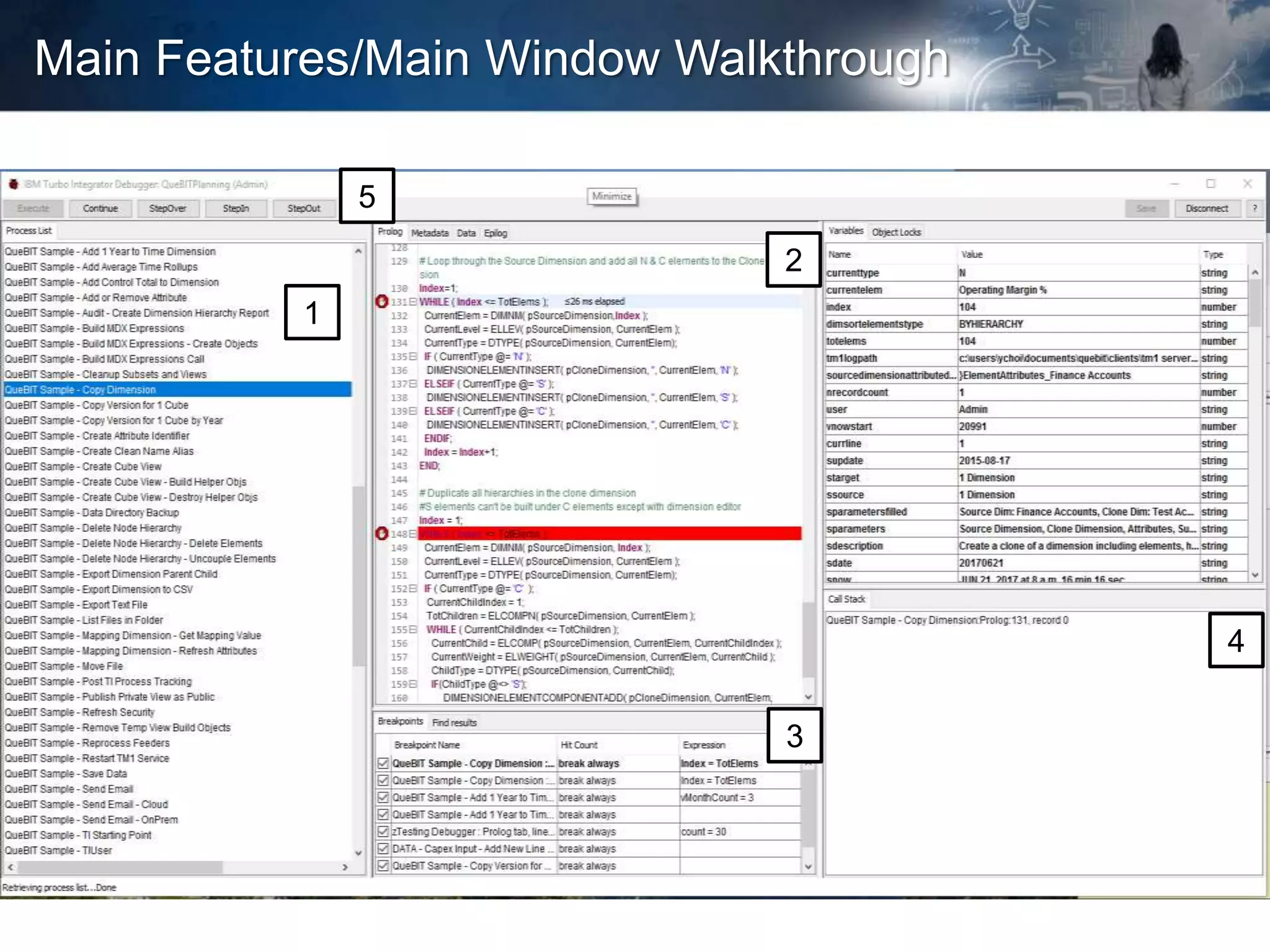 Main Features/Main Window Walkthrough
1
3
2
5
4
 