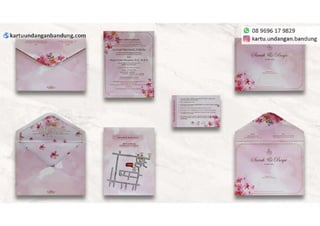 Kartu Undangan Model Single Hardcover + Amplop Baby Pink White Flower✨