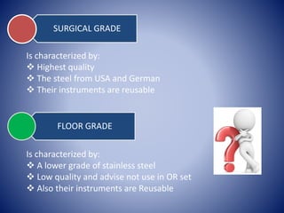 Ward Grade Instruments 09.30 Surgical instruments types, classification and risks, Dr Yassir ...