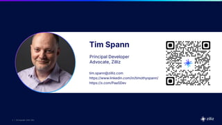 2 | © Copyright 2024 Zilliz
2
2 | © Copyright 10/22/23 Zilliz
2 | © Copyright 2024 Zilliz
Tim Spann
Principal Developer
Advocate, Zilliz
tim.spann@zilliz.com
https://www.linkedin.com/in/timothyspann/
https://x.com/PaaSDev
 