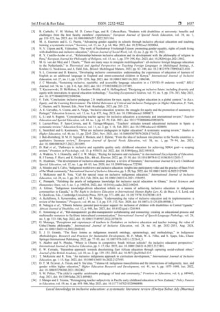 Local knowledge in inclusive education: a systematic literature review ...