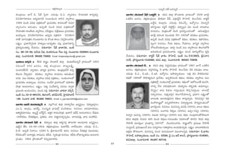 JHõ~tÅ∞ÊÅ∞
                                       ∆°                                                                                      ã¨Ü«∞º^£ #j~ü JÇ¨Ï=∞‡^£
`«O„_»∞Å∞: *Ï<£ a, ¿+H± Ãã·^•. K«^Œ∞=Ù: a.U. "åºÑ¨HõO: ™ê=∂lHõ HÍ~°ºHõ~°Î.                MÏtO ™êÃÇÏÉò ¿+H± _®Hõì~ü ó Hõ_»Ñ¨ lÖÏ¡ `˘O_»∂~°∞ „QÍ=∞OÖ’ 1938 EÖˇ·
qxÜ≥∂QÆ^•~°∞Å L^Œº=∂xH˜ ã¨O|OkèOz ~åã≤# "åº™êÅ∞                                           XHõ˜# [##O. `«e¡`«O„_»∞Å∞: á¶êu=∂ cc, Ñ¶¨„‰õΩnÌ<£ ™êÃÇÏÉò. HõÅO¿Ñ~°∞: _®Hõì~ü
1989 #∞O_ç qq^èŒ Ñ¨„uHõÅÖ’ „Ñ¨K«∞i`«O HÍ=_»O`À ~°K«<å                                                             |^Õ Ì e , Hõ Å ∂¡ ~ ° ∞ . K« ^ Œ ∞ =Ù: aqZã‘ û . L^ÀºQÆ O : "≥ @ ~° ﬂ s
"åºã¨ O QÆ O P~° O Éè í O . JÑ¨ C ˜ #∞O_ç qq^è Œ Ñ¨ „ uHõ Å Ö’                                                   Jã≤ÃãìO@∞ ã¨~°˚<£ (i>ˇÿ~ü¤). Ñ¨^•ﬂÅæ= U@ #∞O_ç <å@HÍÅ∞
™ê=∂lHõ–~å[H©Ü«∞ "åº™êÅ∞, ã¨g∞Hõ∆Å∞, qâı¡+¨}Å∞ „Ñ¨K«∞i`«O                                                         ~åÜ«∞_»O, q∞„`«∞Å`À HõÅã≤ „Ñ¨^Œi≈OK«_»O`À P~°OÉèí"≥∞ÿ#
JÜ«∂º~Ú. qxÜ≥∂QÆ^•~°∞Å L^Œº=∞ Ñ¨„uHõQÍ 'qxÜ≥∂QÆ                                                                   Pã¨H˜Î =∞iO`« =ÚO^Œ∞‰õΩ ™êy 1955Ö’ Hõq`«Å∞ „Ñ¨K«∞i`«O.
"å}˜— =∂ã¨Ñ¨„uHõ (QÆ∞O@∂~°∞) #∞ H˘O`« HÍÅO x~°ﬁÇ≤ÏOKå~°∞.                                                         JÑ¨Ê˜ #∞O_ç qq^èŒ Ñ¨„uHõÅÖ’ Hõ^äŒÅ∞, Hõq`«Å∞, Hõ^ä•xHõÅ∞,
ÖHõ∆ºO: „Ñ¨*Ï™êﬁq∞Hõ Ç¨Ï‰õΩ¯Å∞–ÉÏ^èŒº`«Å Ñ¨@¡ „Ñ¨*ÏxHÍxﬂ                                                          =ºOQÆ ~°K«#Å∞, ˆQÜ«∞ Hõ^äŒÅ∞, ˆQÜ«∂Å∞, ^è•i‡Hõ "åº™êÅ∞
K≥·`«#º=O`«∞eﬂ KÕÜ«∞_»O. z~°∞<å=∂: ¿+H± MÏ*Ï=e, WO˜                                                              KÀ@∞KÕã¨∞‰õΩ<åﬂ~Ú. L~°∂Ì #∞O_ç Ñ¨Å∞ "åº™êÅ#∞ `≥Å∞QÆ∞Ö’H˜
#O. 26–18–30, =∞ã‘^Œ∞ gkè, HõOHõ~°QÆ∞O@ ˆQ@∞ =^ŒÌ, QÆ∞O@∂~°∞–522004 QÆ∞O@∂~°∞                                     J#∞=kOz „Ñ¨K«∞iOKå~°∞. ÅHõ∆ºO: =∞Oz =∂~°∞ÊHÀã¨O Hõ$+≤
lÖÏ¡, ã¨OKå~°"å}˜: 99492 75002. Email: khajavaliguntur@ gmail.com                         KÕÜ«∞_»O. z~°∞<å=∂: _®Hõì~ü ¿+H± MÏtO ™êÃÇÏÉò, WO˜ #O.7/4129/2, Nx"åã¨
MÏe^• Ñ¨sﬁ<£ ó ˆH~°à◊ ~åRO áêÅHÍ_£ lÖÏ¡ ‰õΩÜ«∞Öò=∞#ﬂ<£ „QÍ=∞OÖ’ 1955                      #QÆ~ü, „á⁄^Œ∞Ì@∂~°∞–516360, Hõ_»Ñ¨ lÖÏ¡. ã¨OKå~°"å}˜: 90323 75939.
#=O|~ü 30# [##O. `« e ¡ `« O „_» ∞ Å∞: ~å[ºÅH˜ ∆ ‡ ,                                      MÏtO ™êÃÇÏÉò _ç. ó Hõ_»Ñ¨ lÖÏ¡ ÃÑ^ŒÌÑ¨ã¨∞=ÙÅ „QÍ=∞OÖ’ 1967 E<£ XHõ˜#
Ñ¨OKåÑ¨ˆHã¨<£. "åºÑ¨HõO: ^è•i‡Hõ „Ñ¨Kå~°O. PO„^èŒ„Ñ¨^Õâò =zÛ                              [##O. `«e¡`«O„_»∞Å∞: ^Œã¨Îy~°=∞‡, _ç MÏtO ™êÃÇÏÉò. HõÅO¿Ñ~°∞: _çÔH K«^Œ∞=ÙÅ ÉÏ|∞.
`≥Å∞QÆ∞ <Õ~°∞Û‰õΩx Hõq`«Å∞, "åº™êÅ∞ ~åÜ«∞_»O P~°OaèOz                                     K«^Œ∞=Ù: a.U., a.W_ç., _ç.W_ç. L^ÀºQÆO: Láê^è•ºÜ«ÚÅ∞. '|e¡ `«# áê>ˇ~°∞QÆ^Œ∞—
Kå~°∞. Ñ¨Å∞ Hõq`«Å∞, "åº™êÅ∞ qq^èŒ Ñ¨„uHõÅ∞, ã¨OHõÅ<åÅÖ’                                  Hõ^äŒ`À 1985Ö’ ™êÇ≤Ï`«º~°OQÆ „Ñ¨"Õâ◊O. JÑ¨Ê˜#∞O_ç Hõ^äŒÅ∞, Hõq`«Å∞ "åº™êÅ∞ Ñ¨Å∞
„Ñ¨K«∞i`«O JÜ«∂º~Ú. ~°K«#Å∞: ã¨O^Õâ◊ „Ñ¨Kå~°OÖ’ =∞Ç≤Ïà◊Å                                                           Ñ¨„uHõÖ’¡, ã¨OHõÅ<åÖ’¡ „Ñ¨K∞i`«O. Hõ^ÅÖ’ 'PÖ’zOK«H =∞#™ê,
                                                                                                                                              «         Œä           ˆ
áê„`« (J#∞"å^ŒO). ÅHõ∆ºO: ã¨`«º ã¨O^Õâßxﬂ ~°K«#Å ^•ﬁ~å                                                             <å<åﬂ <Õ#∞ K«^Œ∞=Ù‰õΩOÏ, Ü«∞^•ƒù=O `«^Œƒù=u, J=¸ÅºO,
„Ñ¨[Å‰õΩ JOkOK«_»O. =∞Oz =HõÎ. z~°∞<å=∂: MÏe^• Ñ¨sﬁ<£,                                                             ™êﬁ~°÷O— J#∞ Hõ^äŒÅ∞ QÆ∞iÎOÑ¨Ù#∞ `≥zÛÃÑÏì~Ú. ÉÏÅÖ’¡
WO˜ #O.12–2–881/31, *ˇÉÏÉÏQ∑, Pã≤Ñ#QÆ~, ÃÇÏ^Œ~åÉÏ^£
                                           π¶ ü ·                                                                  ã¨^•ƒù=#Å∞, ã¨„`«Ê=~°Î# HõÅ∞QÆKÕÜ«∂Å#ﬂ „Ñ¨^è•# ÅHõ∆ºO`À
–28. ã¨OKå~° "å}˜: 92465 78831, Email: k_parveen2005@yahoo.com                                                     ÉÏÅÅ‰õΩ LÑ¨Ü«ÚHõÎ=∞QÆ∞ Hõ^äŒÅ∞ ~åã¨∞Î<åﬂ~°∞. 'Hõ#∞qÑ¨C— Hõ^äŒ
MÏtO MÏ<£ =ÚÇ¨Ï=∞‡^£ ó #Å¡Q˘O_» lÖÏ¡ ã¨∂~åº¿Ñ@ [#‡ã¨÷ÅO. q^•ºÉèÏºã¨O:                                              =∞Ç¨~å„+¨ìÖ’ L#ﬂ`«áê~î°âßÅ q^•º~°∞÷Å‰õΩ áê~î°º„QÆO^äŒOÖ’
ZO.U. POQÆ¡O, J~°cƒ, ã¨Oã¨¯$`« ÉèÏ+¨Ö’¡ Ñ¨O_ç`«∞Å∞. ~°K«#Å∞: Jq=∂~°Hõ=Ú,                                           ÉèÏQÆ"≥∞ÿOk. ~°K«#Å∞: =∞#ã¨∞#ﬂ =∞x+≤ (2002), ÉÏÅÅ Hõ^äŒÅ∞
P`å‡aè=∂#=Ú, PÅƒ~üì S<£ã‘ì<£, L`«Î~° ~å=∞K«i„`«, Y∞~å<Õ +¨sÑ¶π (J#∞"å^ŒO), ^Õ=Ù_»∞                                 (2003), |OQÍ~°∞ Ô~Hõ¯Å∞ (2004), JÑ¨C–xÑ¨C (2004),
–<å^Õâ◊=Ú, ^Õâ◊Éèí‰õΩÎÅ∞, „Ñ¨u=∞, ÉÏÅ q*Ï˝#ã¨~°ﬁã¨ﬁ=Ú, "åã¨=^Œ`«Î, ÉèÏ+¨ =∞Ç¨Hõq.        z<åﬂi =∞#ã¨∞û (2005), q[Ü«∞ ~°Ç¨Ïã¨ºO (2005) J#∞ Hõ^äŒÅ ã¨OÑ¨ÙÏÅ`Àáê@∞QÍ
                                                                                          Hõ_»Ñ¨ lÖÏ¡‰õΩ K≥Ok# 465 =∞Ok Hõ=ÙÅ∞–~°K«~Ú`«Å q=~åÅ`À ‰õÄ_ç# 'Hõ_»Ñ¨ lÖÏ¡
MÏtO ™êÃÇÏÉò ¿+H± ó Hõ~°∂ﬂÅ∞ lÖÏ¡ Pà◊§QÆ_»¤ `åÅ∂HÍ PÅ=¸~°∞ [#‡ã¨÷ÅO.                      ™êÇ≤Ïf =¸~°∞ÎÅ∞— „QÆO^ä•xﬂ 2007Ö’ "≥Å∞=iOKå~°∞. ~åROÖ’x „Ñ¨=ÚY ™êÇ≤Ïf
Ñ¨Ù˜ì# `Õk: 24–06–1924. `«e¡`«O„_»∞Å∞: =∞^•~üa, ÖÏÖòq∞Ü«∂. K«^Œ∞=Ù: a.U.,                ã¨Oã¨ÅKÕ, „Ñ¨=ÚY∞ÅKÕ Ñ¨Å∞ ã¨<å‡<åÅ∞–ã¨`å¯~åÅ∞ JO^Œ∞‰õΩ<åﬂ~°∞. ÅHõº∆ O: ÉÏÅÉÏeHõÅ#∞
                                                                                                ÷
a.˜. JÑ¨Ê˜ x"åã¨O: 1/285 ã≤, N~å=∞#QÆ~ü, Hõ_»Ñ¨. ~°K«#Å∞: g~°Éèí„^Œ q[Ü«∞=Ú,            L`«Î=∞ áœ~°∞Å∞QÍ, =∞#ã¨∞#ﬂ =∞Oz =∞#∞+¨µÅ∞QÍ =∞ÅKåÅ#ﬂk. z~°∞<å=∂: _ç.MÏtO
^Õâ◊=∞O>Ë? J<å~°¯e, ~å=Ú_»∞, Hõc~°∞ ã¨ﬁ`«O„`« ~°K«#Å∞. Hõc~°∞ É’^è•=∞$`«=Ú J#∞"å^Œ        ™êÃÇÏÉò, Láê^è•ºÜ«ÚÅ∞, WO˜ #O. 3/528, "≥·.ZO.P~ü HÍÅh, „á⁄^Œ∞Ì@∂~°∞–516361,
„QÆO^äŒO. 1964 „áêO`«OÖ’ Hõ#∞ﬂ=¸âß~°∞.                                                    Hõ_»Ñ¨lÖÏ¡. ã¨OKå~°"å}˜: 94407 03716.
                                       93                                            48                                                94
 