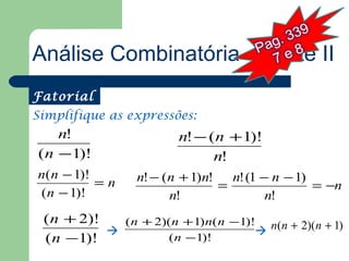 09 análise combinatória - parte ii (fatorial) | PPT